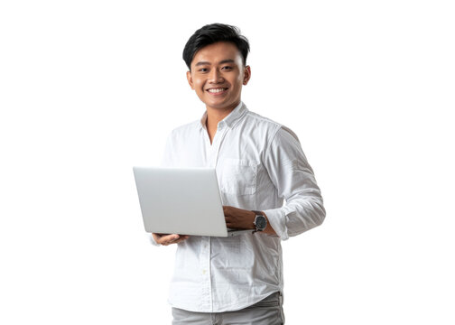 Southeast Asian Man with Laptop