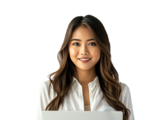 Southeast Asian Woman with Laptop