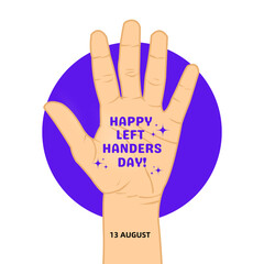 Happy Lefthanders Day png transparent vector Illustration image 13 August 