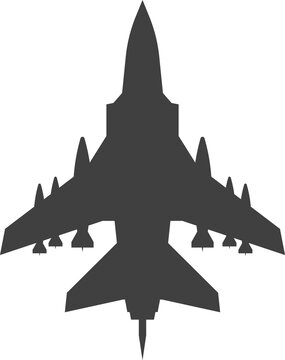 recommend clip art: Black airplanes top view. Military jet fighter and civil aviation cargo and passenger planes silhouette icons aerial view. Vector overhead look of airplane set