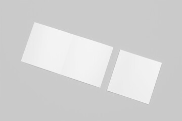 Square Bifold Brochure Mockup