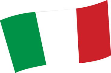The national flag of Italy vector illustration. Transparent background