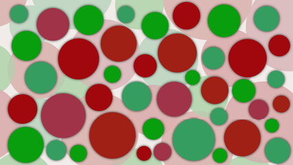 Playful abstract art with vibrant blue, orange, and brown circles on a light gradient background.