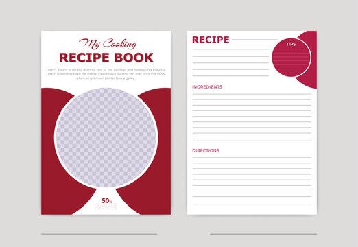 cooking recipe book template design