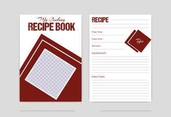 cooking recipe book template design
