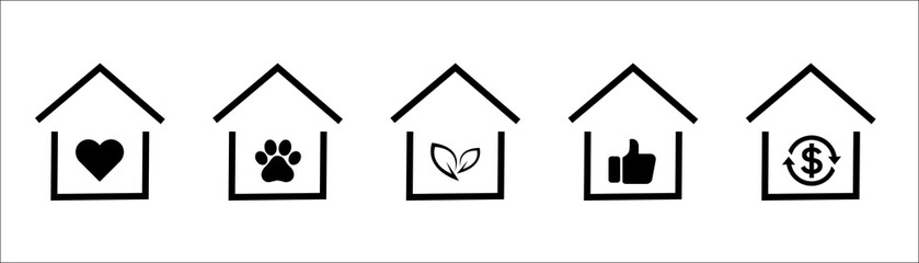 House icon, Shelter House Icon, illustration of a set of icons, vector ilustration