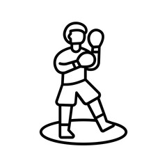 fighter icon. outline icon