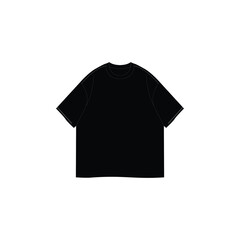 Template Design Modern Trend Black Tshirt Oversize