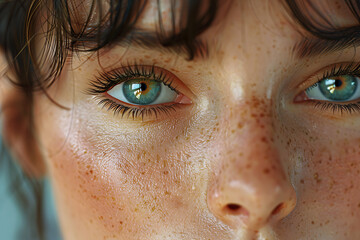 Fototapeta premium A cutting-edge AI model, with a lifelike human face, showcasing the advancements in artificial intelligence and digital innovation