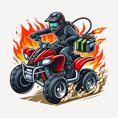 quad bike vector and t-shirt design  © Print Prodigy