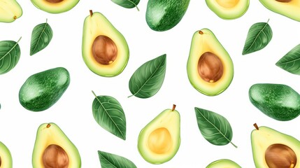 Fototapeta na wymiar Captivating Close-Up of Avocados in Stunning