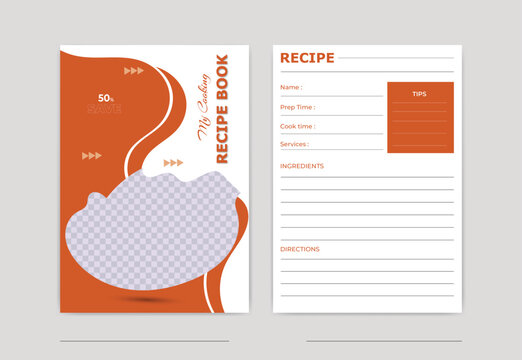 cooking recipe book template design