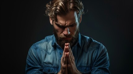 A Man in Solemn Prayer