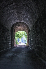 Hiking and biking trail built from a old, unused train tunnel on the Katy Trail - Rocheport, Missouri