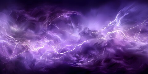 Capturing the Beauty and Power of Purple Thunderclouds and Lightning with Vivid Artwork. Concept Nature Photography, Atmospheric Phenomena, Dramatic Landscapes, Weather Art, Visual Impact