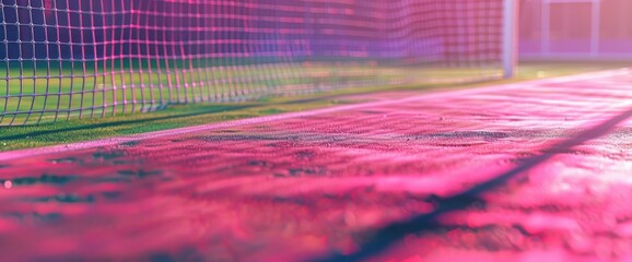 Soccer Field Background With A Close-Up Of The Penalty Area