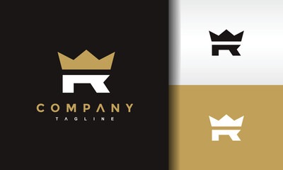 letter R crown logo