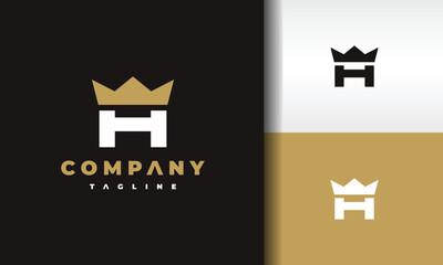 letter H crown logo