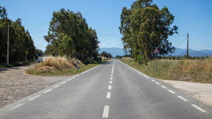 road in the desert of state