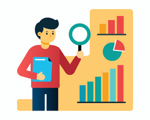 Data analysis vector illustration 
