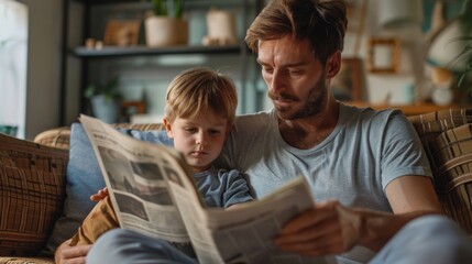 A Father Teaching His Son