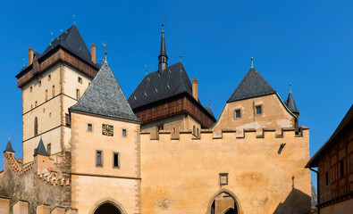 Karlstejn is a Gothic castle built by Emperor Charles IV in the 14th century, 28 km southwest of...