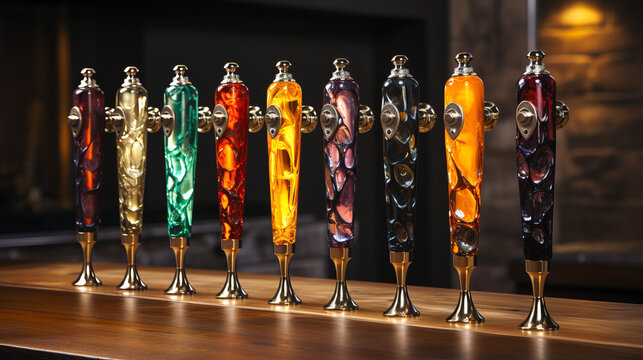 Beer Tap Handles: Unique and creative tap handle designs.