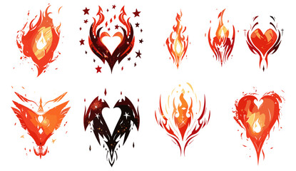 Freehand pencil drawing vector illustration of trendy grunge scrawl icon for stickers, set of hand drawn Y2K style flame elements, star, fire frame, Retro, vintage, sketch, doodle, illustration.