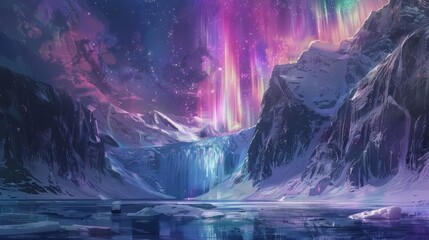 Infuse the artwork with a sense of magic and serenity inspired by the polar aurora
