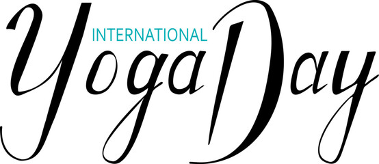 Lettering Yoga Day. Hand drawing
