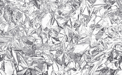 Crumpled Silver Texture Background