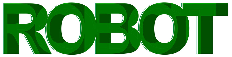 Robots logo, creative concept text design, illustration,