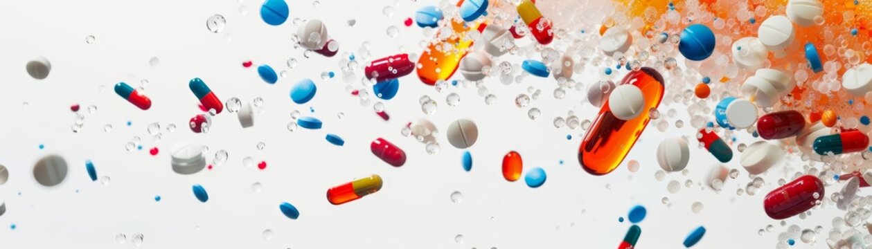 Trailblazing pharmaceutical researchers use ultramodern labs to devise incomprehensible drug formulas, isolated on white