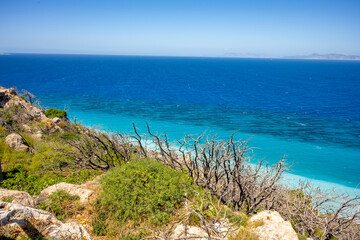Turquoise beaches of Rhodes,Greece