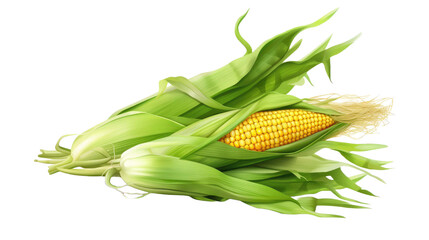 Corn stalk isolated on a transparent background 