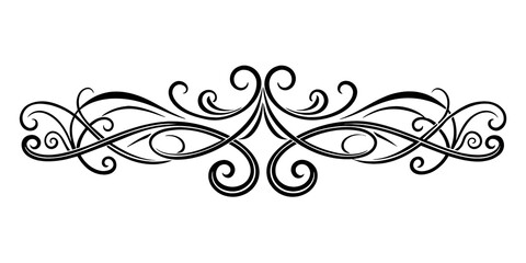 Fototapeta premium Calligraphic design element. Decorative vintage frame. Vector illustration.