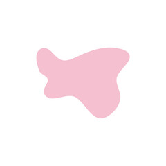 Abstract gradient shape in pastel colours and black line boarders. Creative asymmetrical frame template. Vector isolated illustration.
