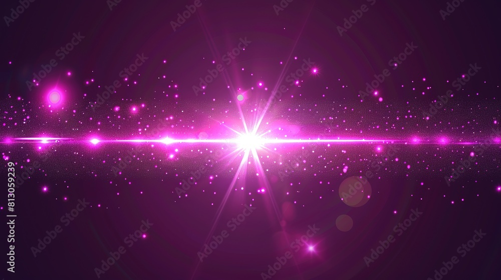 Poster bright pink beam of light with sparkling particles - a mesmerizing abstract background for digital a