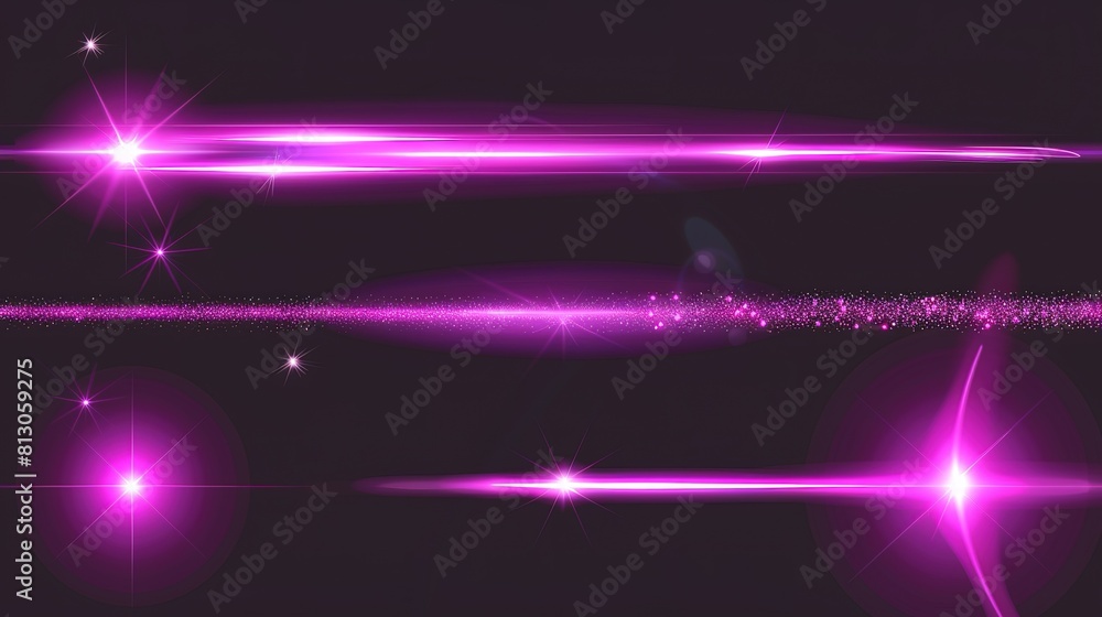 Poster bright pink beam of light with sparkling particles - a mesmerizing abstract background for digital a