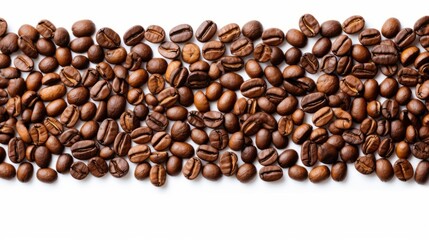 Fototapeta premium coffee beans isolated on white background