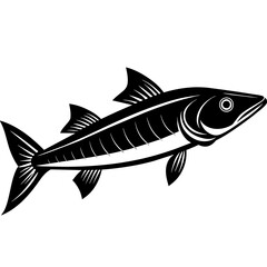 Barracuda silhouette vector illustration 