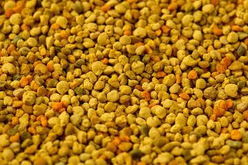 Healthy Honey Bee Pollen grains, background