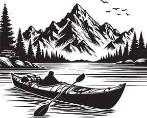 Kayak Illustration