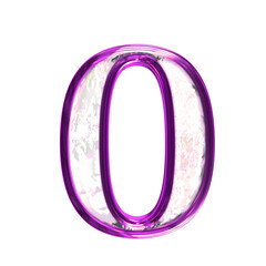 Ice symbol in a purple frame. number 0