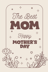 Happy mother's day vector design, background illustration