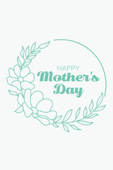 Happy mother's day vector design, background illustration