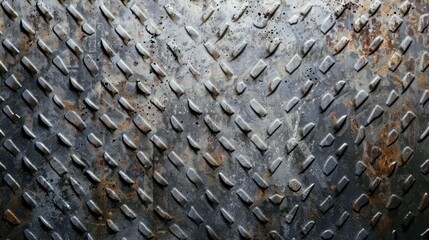 Closeup metal grid mesh texture pattern seamless background. Generated AI image