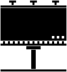 billboard illustration commercial silhouette poster logo marketing icon advertisement outline advertising banner blank sign empty street business display urban shape board ad city for vector graphic