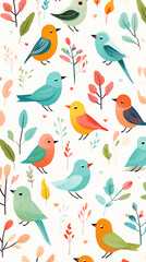 Bird Image, Pattern Style, For Wallpaper, Desktop Background, Smartphone Cell Phone Case, Computer Screen, Cell Phone Screen, Smartphone Screen, 9:16 Format - PNG