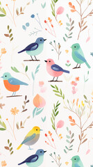 Bird Image, Pattern Style, For Wallpaper, Desktop Background, Smartphone Cell Phone Case, Computer Screen, Cell Phone Screen, Smartphone Screen, 9:16 Format - PNG